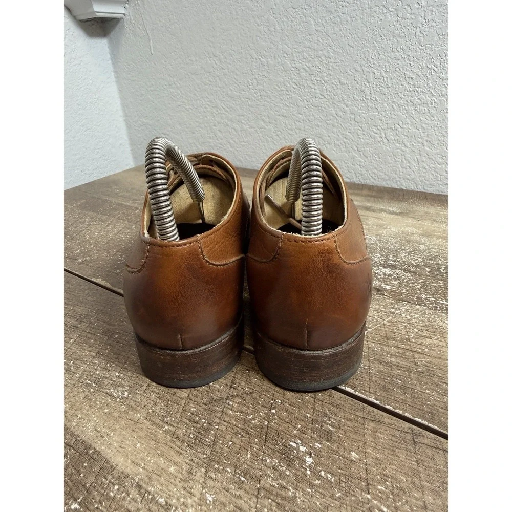 Frye Mens‎ Leather Oxford Dress Shoes Brown Cap Toe Classic 74299 Size 7.5 B